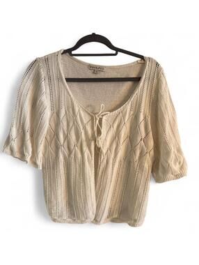 Frye Women's Cream and Tan Cardigan